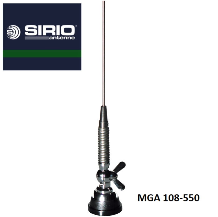 Антена автомобільна SIRIO MGA 108-550 SL 108-550 МГц, 70 см